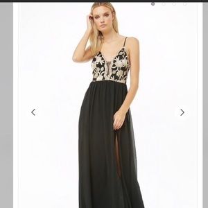 Soieblu Black & Gold Long Dress M18475 B62